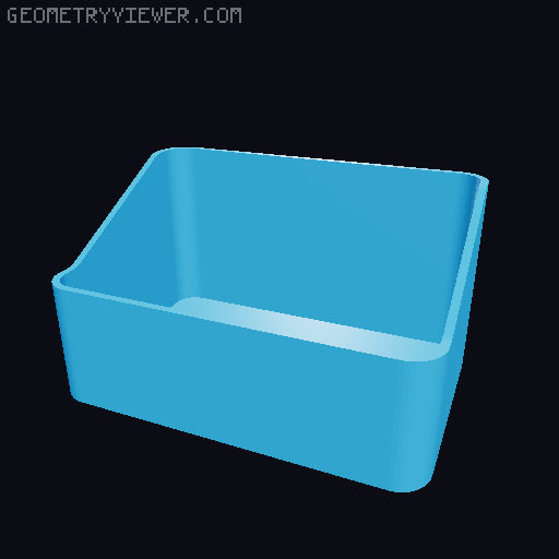 Bin for Ikea skadis - 564 models - hooks need support 3D model thumbnail