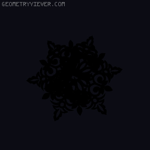 Initial A-Z snowflake décor 3D model thumbnail