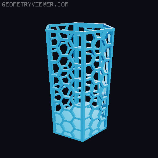HSW hexagonal baskets v2 with full bottom 3D model thumbnail