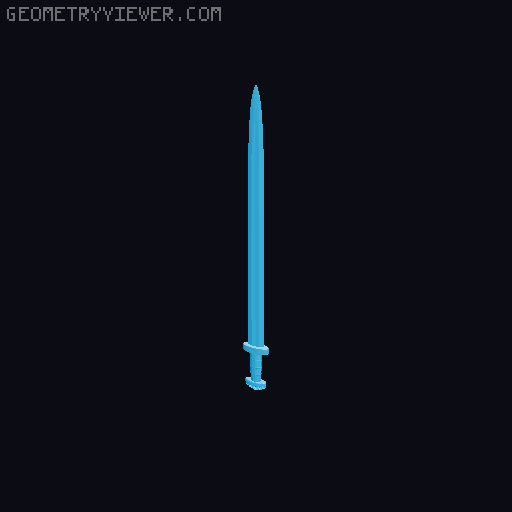 Simple Viking Era Sword (and Scabbard) 3D model thumbnail