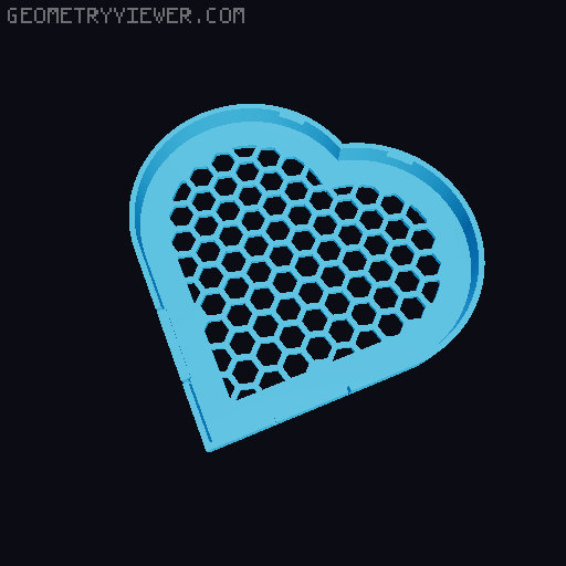 Heart puzzle clip-on cover 3D model thumbnail