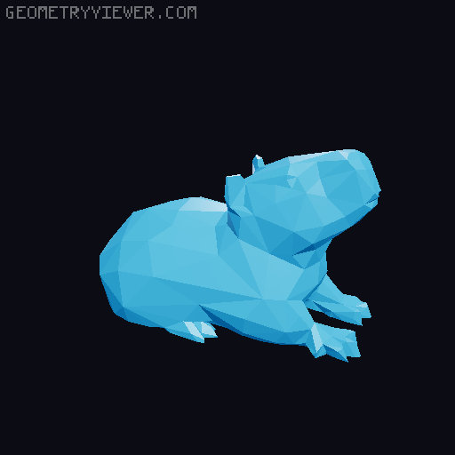 Capybara Phone Holder / Keyring 3D model thumbnail