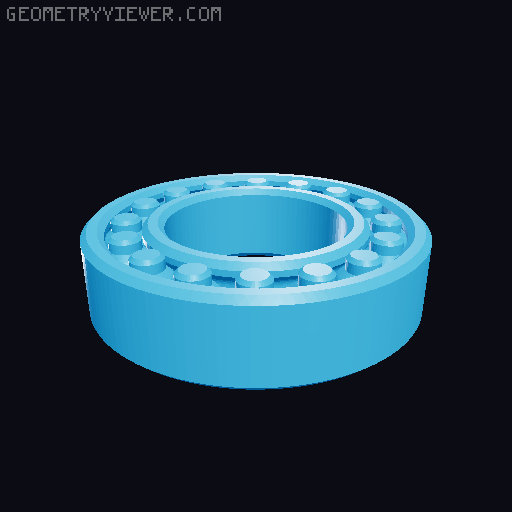 Print in place BALL bearings 3D model thumbnail