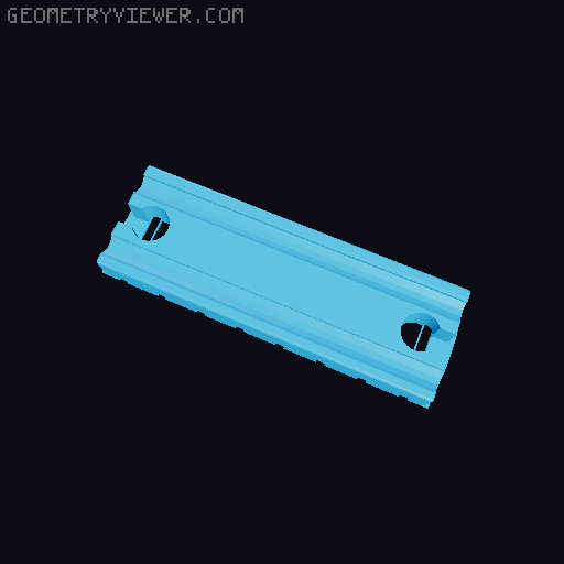 Wooden railway bridge system for Fischertechnik 3D model thumbnail