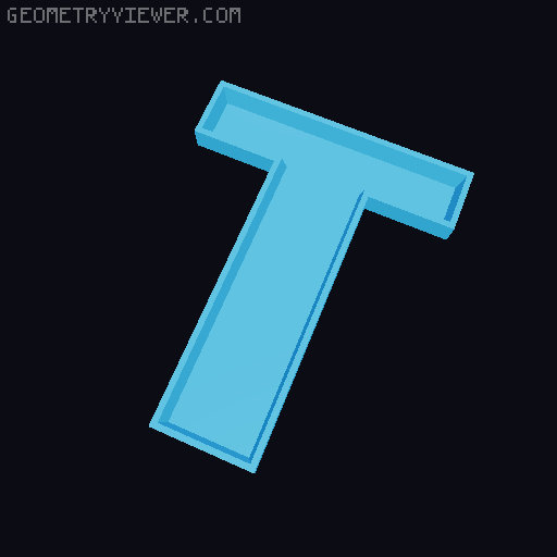 Glowing LED all alphabet letters and all numbers 6 cm high 3D model thumbnail