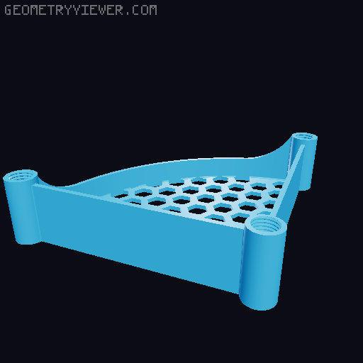 Modular corner shelf system 3D model thumbnail