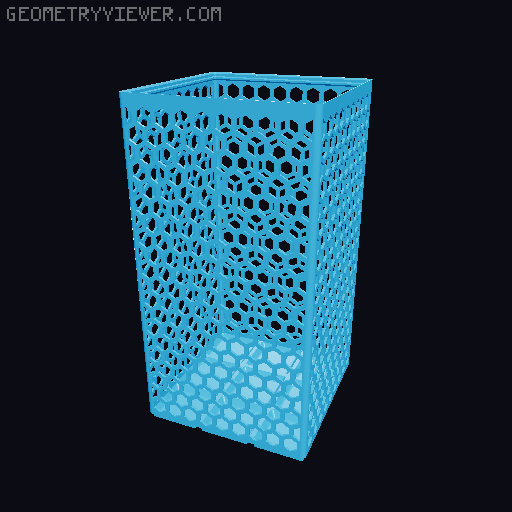 Gridfinity Hex Bins Light all sizes 3D model thumbnail