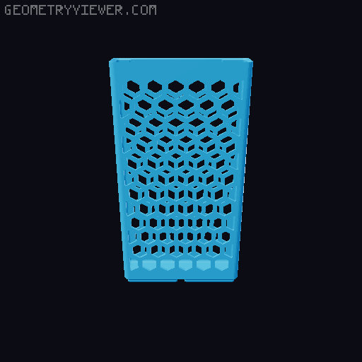 Gridfinity Hex Bins all sizes 3D model thumbnail