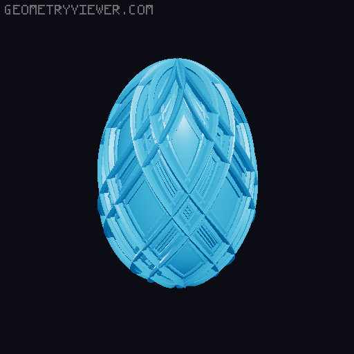 Simple Closed Lattice Easter Egg 2026 3D model thumbnail