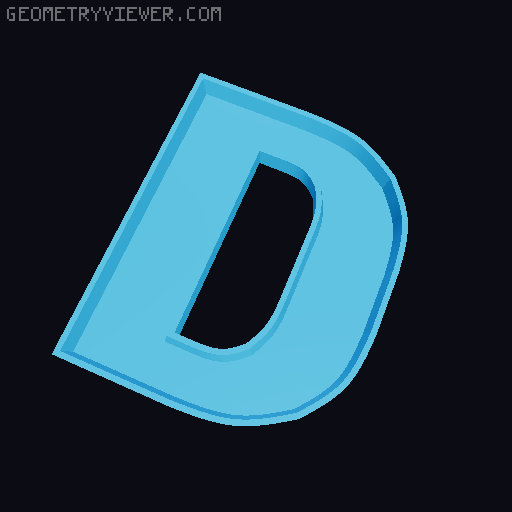 Glowing LED all alphabet letters and all numbers 6 cm high 3D model thumbnail