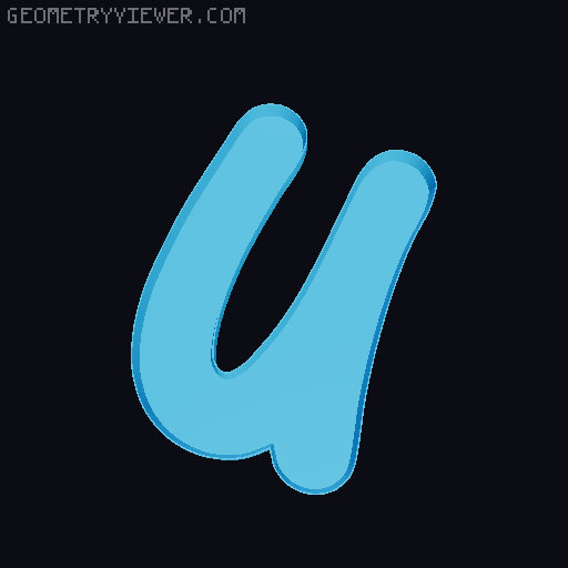 Glowing WLED or LED all alphabet letters and all numbers 8.5 cm high 3D model thumbnail