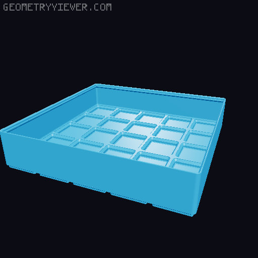 Gridfinity lite - economical plain storage bins 3D model thumbnail
