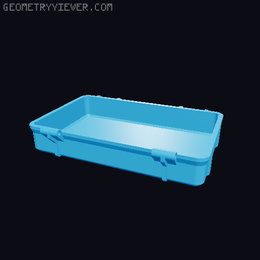 Rugged Box - 9v Battery Holder/Storage 3D model thumbnail
