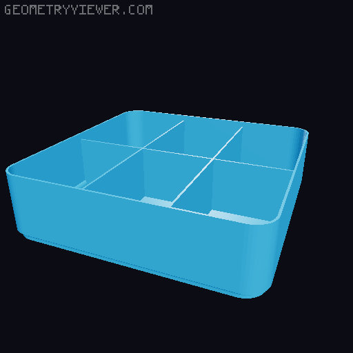Lego Sorting Trays with divider 3D model thumbnail