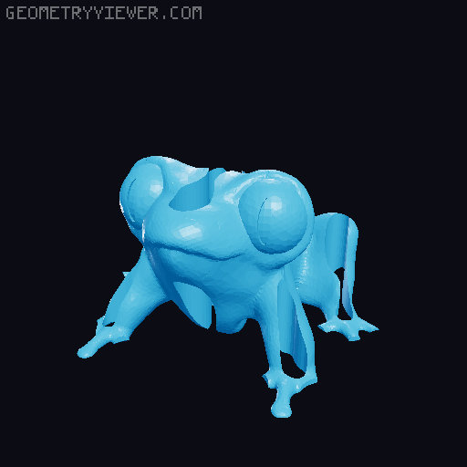 Single Extruder - Dual Color - Burp the Derpy Frog 3D model thumbnail