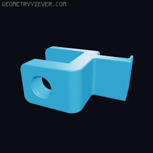 Desk Mount Headphone Holder slim simple 3D model thumbnail