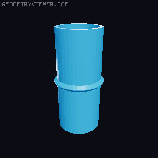 Redirected and reinforced base, printable pipes 3D model thumbnail