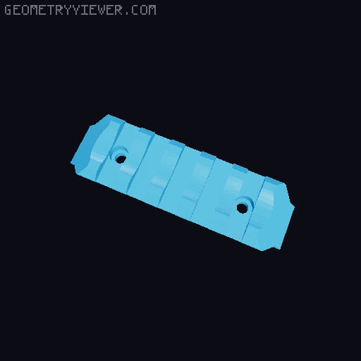Ontos Carry Handle Thumbhole Stock Overhaul 3D model thumbnail