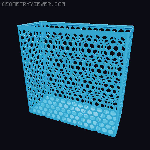 Gridfinity Hex Bins Light all sizes 3D model thumbnail