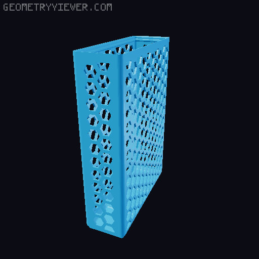 Gridfinity Hex Bins Light (rotated grid) all sizes 3D model thumbnail