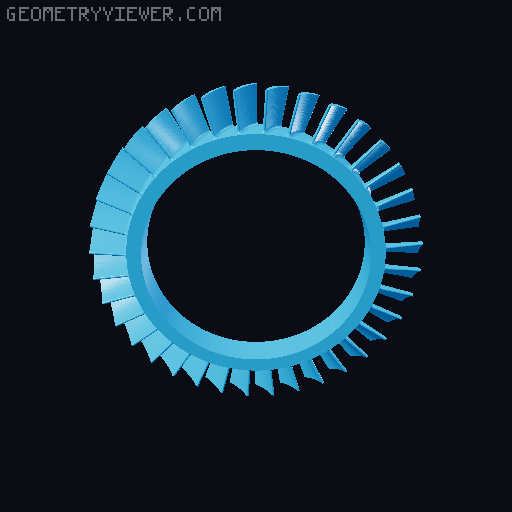 3D Printable Jet Engine 3D model thumbnail