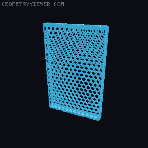 Gridfinity Hex Bins Light all sizes 3D model thumbnail