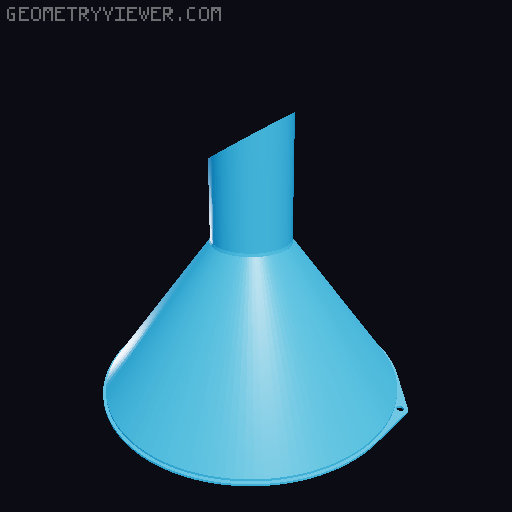 Funnels. Various sizes 25mm to 200mm 3D model thumbnail
