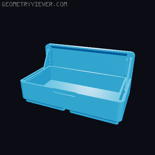 Gridfinity Linkage Lid Box (Print in Place) 3D model thumbnail