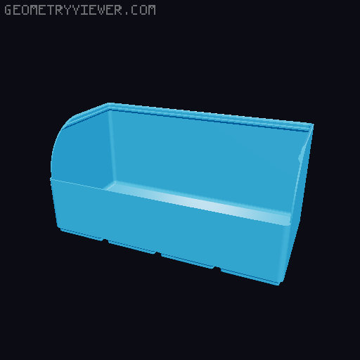Gridfinity rouded bins collection all sizes 3D model thumbnail
