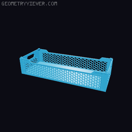 Stackable Crate Plus - Honeycomb Edition 3D model thumbnail