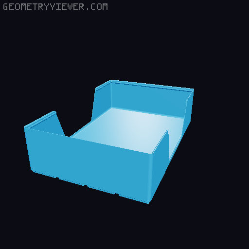Gridfinity wall cutout collection 3D model thumbnail