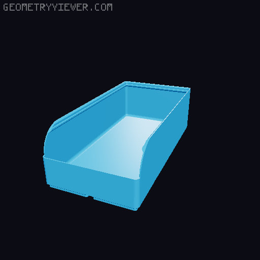 Gridfinity rouded bins collection all sizes 3D model thumbnail