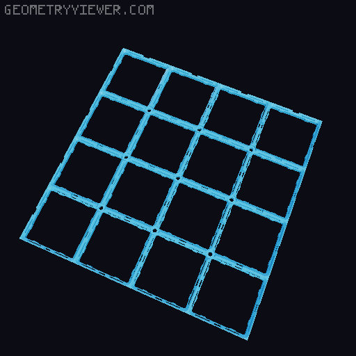 CLCKbase with Screw Holes, Sizes up to 9x9, Gridfinity Baseplate 3D model thumbnail