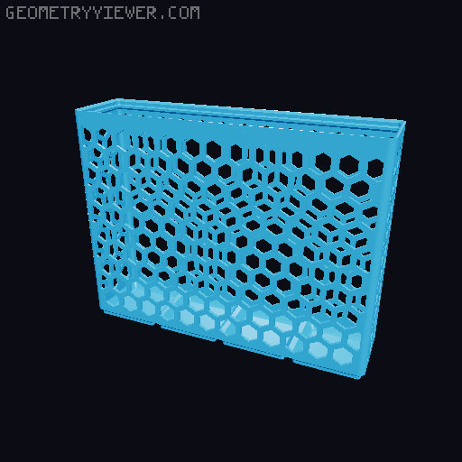 Gridfinity Hex Bins Light all sizes 3D model thumbnail
