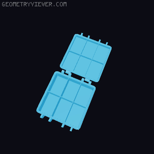 Super Customizable Rugged Box in OpenSCAD 3D model thumbnail