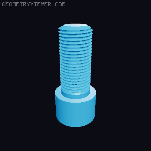 Hundreds of Metric Allen Screws with Cylindrical Head M2 up to M64 3D model thumbnail