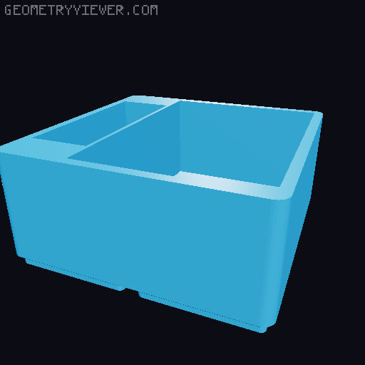 Business Card holder / storage Gridfinity 2x2 (two versions) 3D model thumbnail