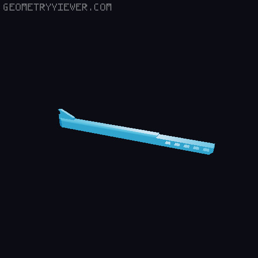 Rubber band pistol 3D model thumbnail