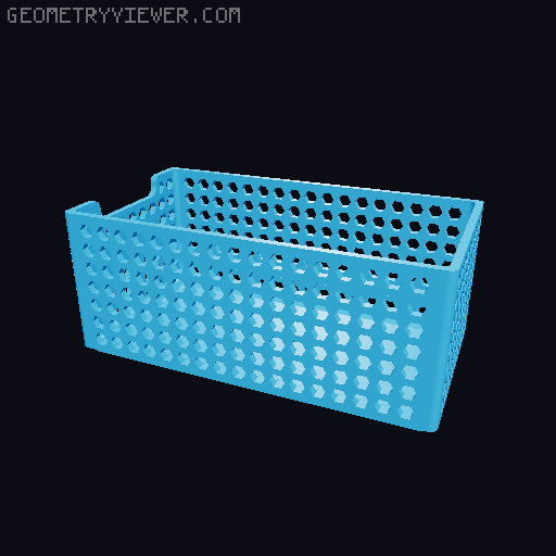 3D Printed Stackable Box Honeycomb (less material) | REMIX 3D model thumbnail