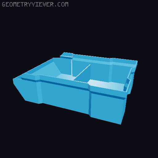 Stackable boxes 3D model thumbnail