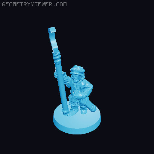 Lake-Town Militia Spearmen 10mm Scale 3D model thumbnail