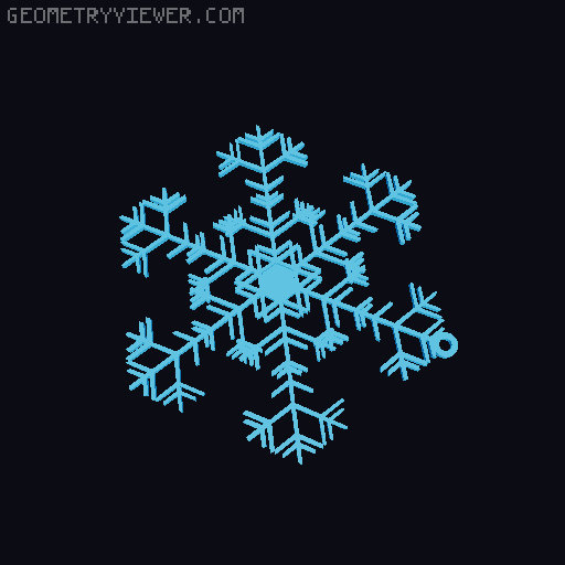 Ready to Print Snowflakes 3D model thumbnail