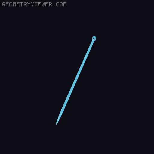 Shorter Zip/Cable Tie 3D model thumbnail