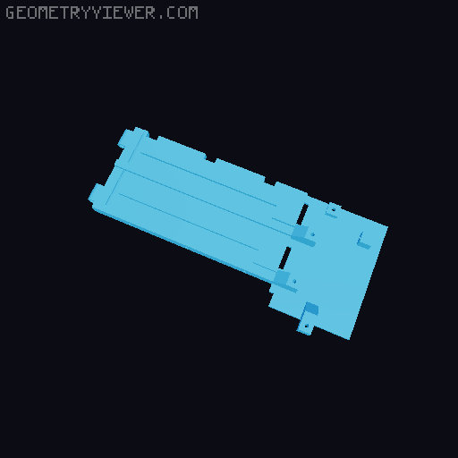 Network Storage - 4 Bay / 3.5" / ITX NAS 3D model thumbnail