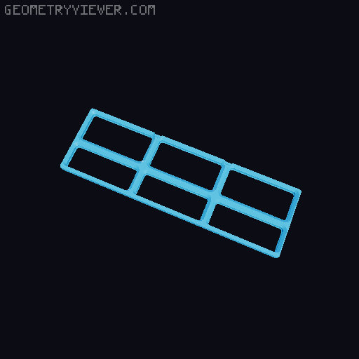 Gridfinity Clip Base - Half Grid Spacers 3D model thumbnail