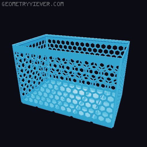 Gridfinity Hex Bins Light all sizes 3D model thumbnail