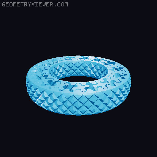 Fidget Gear Ring with inside knurling 3D model thumbnail