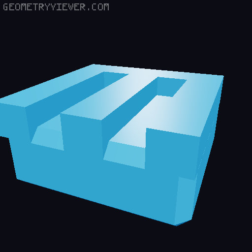 PrintABlok:WritersBloks interlocking letter blocks 3D model thumbnail