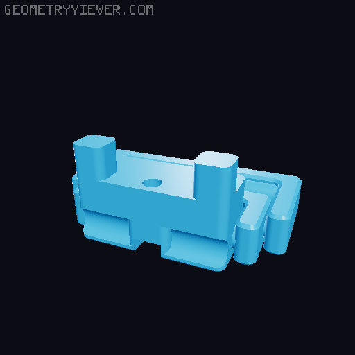 Sturdy Print-in-place Panel Latch for 2020 Extrusion - Voron Panel Clips 3D model thumbnail