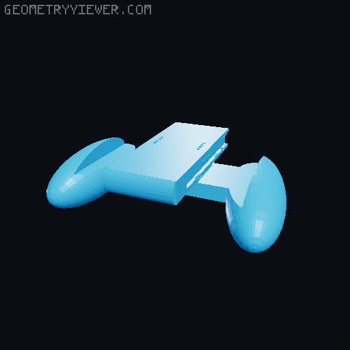 Replacement Nintendo switch grip 3D model thumbnail